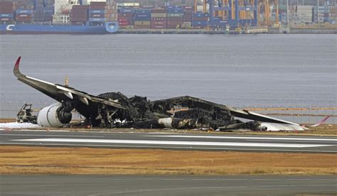 Planes catch fire after a collision at Japan’s Haneda airport, killing 5.